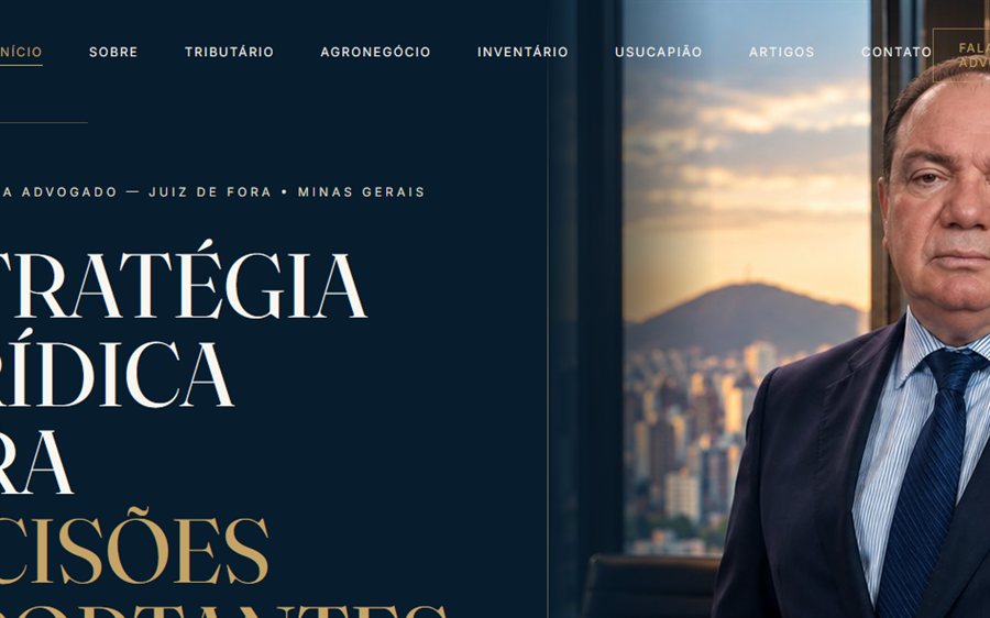 Página inicial do site de Sérgio Ferreira Advogado